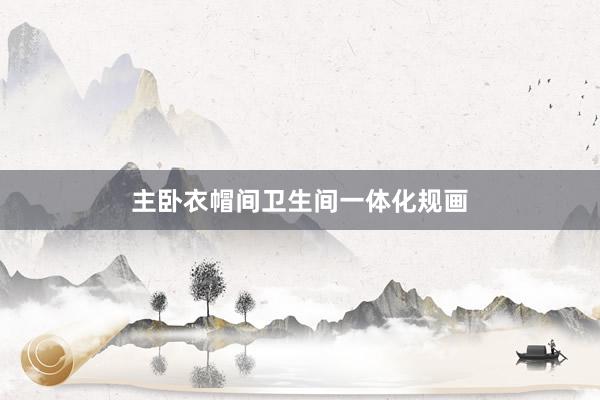 主卧衣帽间卫生间一体化规画
